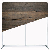 Retro Brown Wood Wall Fabric Double Sided Backdrop - Layoris